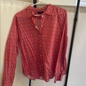 J. Crew Libery Floral Red and Purple Shirt